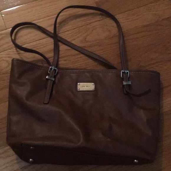 Nine West brown faux leather tote - Picture 1 of 4
